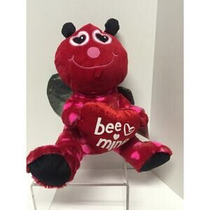 Red and Pink - Red Love Bug with Hearts Plush 11"